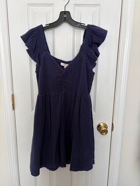 LoveShackFancy Navy Smocked Dress